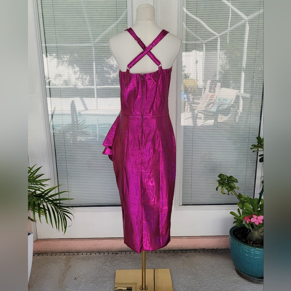 Pinup Couture Deadly Dames Voodoo Vixen Retro Dress In Pink Pinup Girl Clothing - Picture 2 of 12